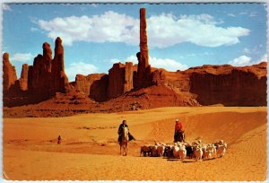 c1970s Monument Valley, AZ Indian Reservation Farm Goats Sheep Dunes 4x6 PC M13