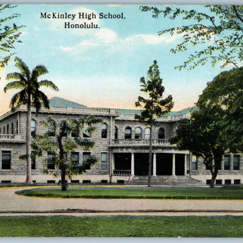 c1910s Honolulu, HI McKinley High School Unposted PC Hawaii Territory TH A188