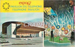 Postcard Modern Montreal Canada Pavilion Attractions Telephone Pavilion of th...
