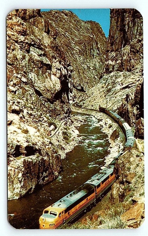 ROYAL GORGE, CO Colorado ~ D. & R. G. W. RAILROAD TRAIN c1950s Dexter Postcard