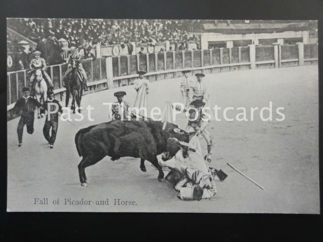 Old PC, BULL FIGHTER / PICADOR: Fall of Picador and Horse