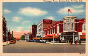 Michigan Bay City Washington Avenue Looking North Curteich