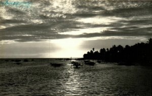 PC CPA PHILIPPINES ZABOANGA BEACH SUNSET Vintage REAL PHOTO Postcard (b24657)