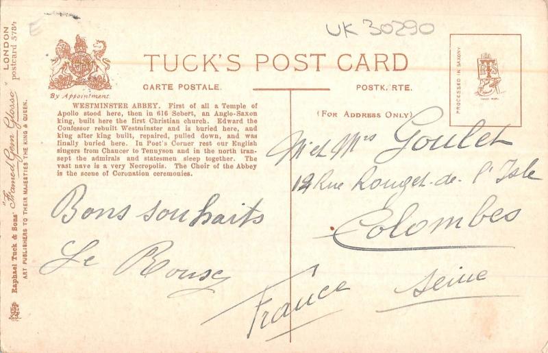 uk30290 westminster abbey london uk