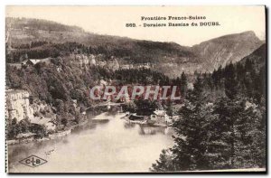 Old Postcard Frontiere Franco Suisse Last Last Basins From Doubs