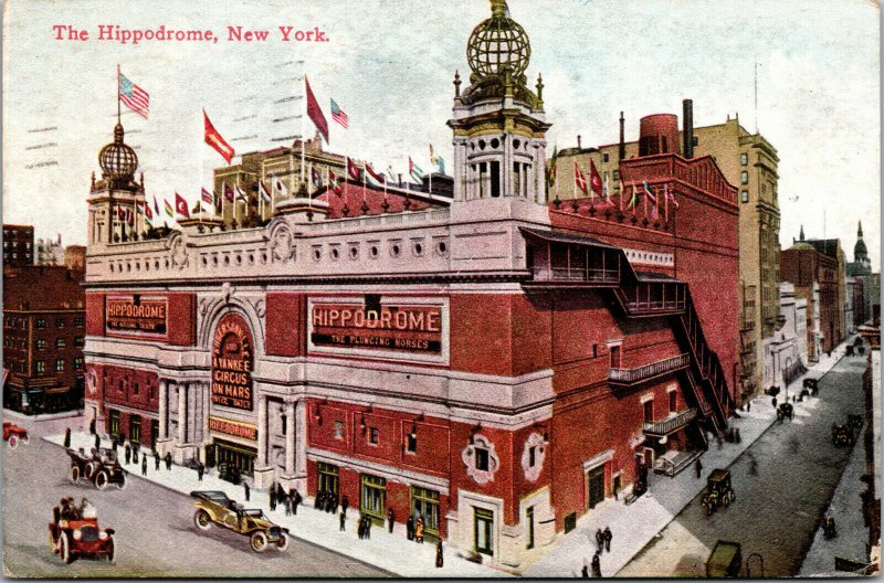 Vtg 1910s The Hippodrome Theatre District Manhattan New York City NY Postcard 