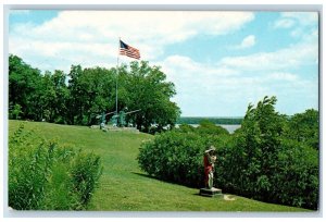 c1960's Black Hawk Chief Sauk Indians Mississipi River Burlington IA Postcard