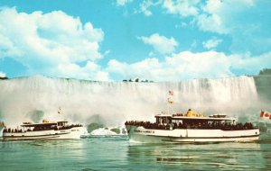 Vintage Postcard Maid Of The Mist Niagara Falls American Falls Ontario Canada