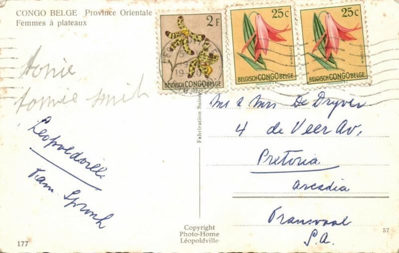 belgian congo, Femmes a Plateaux, Lippenneger (1950s) RPPC