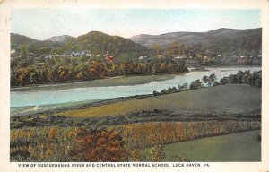 View of Susquehanna River and Central State Normal School Lock Haven, Pennsyl...