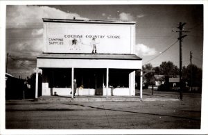 RPPC Cochise Country Store Camping Supplies, Cochise AZ Vintage Postcard X48