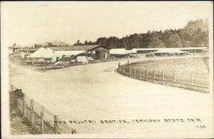 Vermont State Fair Poultry Section & Track Town? Real Photo Postcard