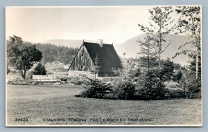 TADOUSSAC QUE CANADA CHAUVIN'S TRADING POST VINTAGE REAL PHOTO POSTCARD RPPC