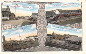 Thendara New York Multiview Mills Main Street Train Station Postcard AA110460