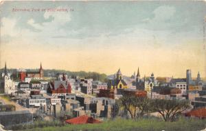 Burlington Iowa~Sectional Bird's Eye View~Church Steeples~c1910 Postcard