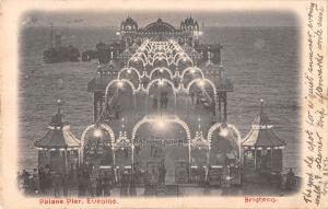 uk33008 palace pier evening brighton real photo uk