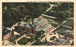 Vintage Postcard View Hall of Waters & Siloam Park Excelsior Springs Missouri MO