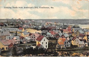 Vinalhaven Maine Looking North From Armbrust's Hill, Color Lithograph PC U12058