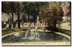 Postcard Old Nimes Le Cours Gambetta Square