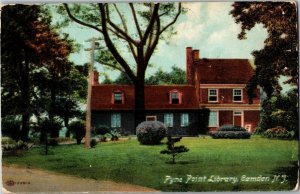 Pyne Point Library, Camden NJ Vintage Postcard E41