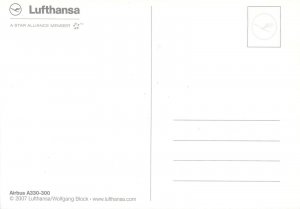 German Airlines Lufthansa Airbus A330-300 Plane postcard