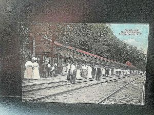 Postcard Hand -Colored  Ontario & Western Station in Sylvan Beach, NY  Z1