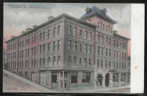 National Hotel, Cripple Creek, Colorado, Early Hand Colored Postcard, Unused