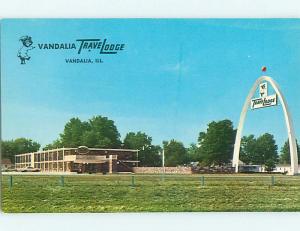 Unused Pre-1980 TRAVELODGE MOTEL Vandalia Illinois IL u0641@