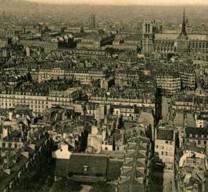 Paris France Panorama Pris du Pantheon Looking East UNP 1910s Postcard