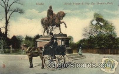 Gough Statue & City car Phoenix Park, Dublin Animal Drawn Unused 