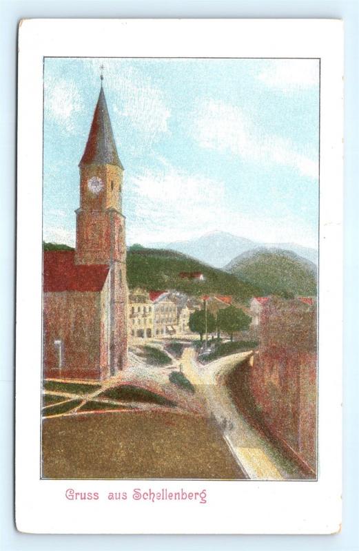 Postcard Germany Liechtenstein Gruss aus Schellenberg J13