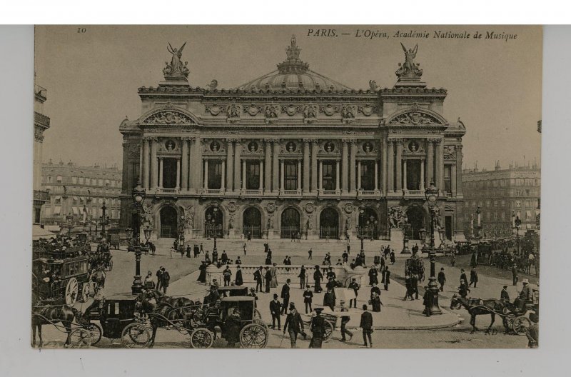 France - Paris. The Opera & National Music Academy Street Scene