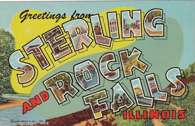 Illinois Greetings Frrom Sterling and Rock Island 1952