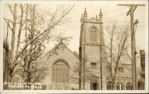 Watertown Massachusetts MA First Baptist Church Real Photo Vintage Postcard