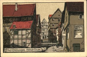 Bad Wildungen Germany Historic Old Town c1900-20s Vintage Postcard