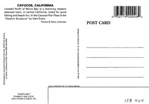 2~4X6 Postcards Cayucos, CA California STREET SCENE Trading Post~Pharmacy AERIAL 