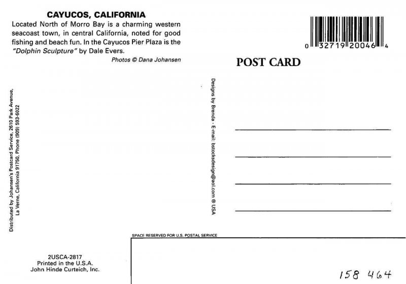 2~4X6 Postcards Cayucos, CA California STREET SCENE Trading Post~Pharmacy AERIAL 