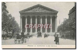 Old Postcard Paris Madeleine & Rue Royale