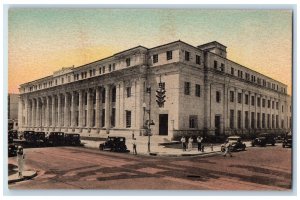 c1950's United States Post Office Building Stop Light Street Miami FL Postcard