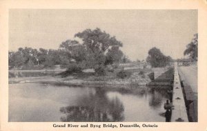 Bunnville Ontario Canada Grand River and Byng Bridge Vintage Postcard AA16291