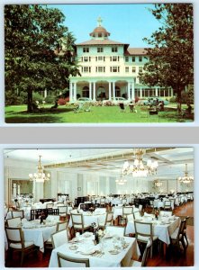 2 Postcards PINEHURST, North Carolina NC ~ Dining Room CAROLINA HOTEL c1950s