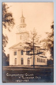 J87/ Tallmadge Ohio RPPC Postcard c1910 Congregational Church 662