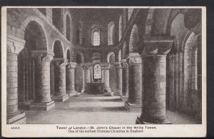 London Postcard - Tower of London - St John's Chapel In The White Tower  RS4054