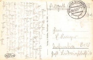 L090 Germany 1939 Feldpost WWII Triberg Multi View, Poem RPPC vintage postcard