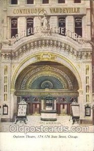 Orpheum Theatre, Chicago, USA Theater Postcard Postcards Unused