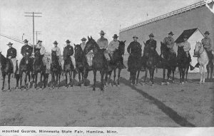 Mounted Horse Guards Minnesota State Fair Hamline MN 1910c postcard