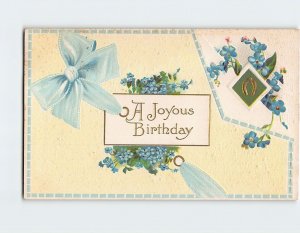 Postcard A Joyous Birthday with Flowers Art Print