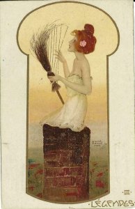 Vintage Glamor  Postcard. Sig. Raphael Kirchner. Legendes 111