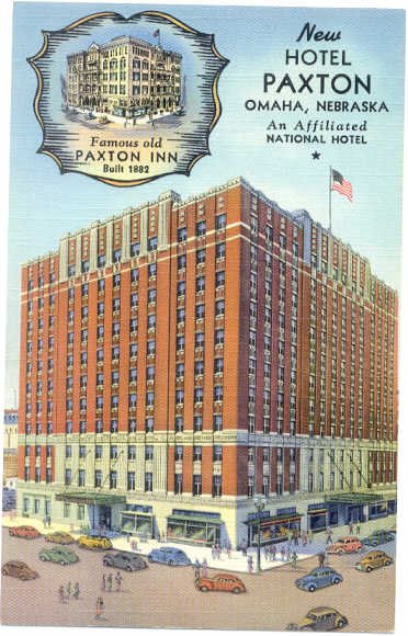 Linen View of New Hotel Paxton, Omaha, Nebraska, NE