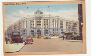 P280 JL 1949 postcard boston mass so RR station old cars